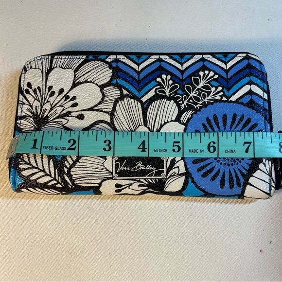 Vera Bradley Leather Blue Bayou All in One Wallet Zipper - Picture 9 of 11